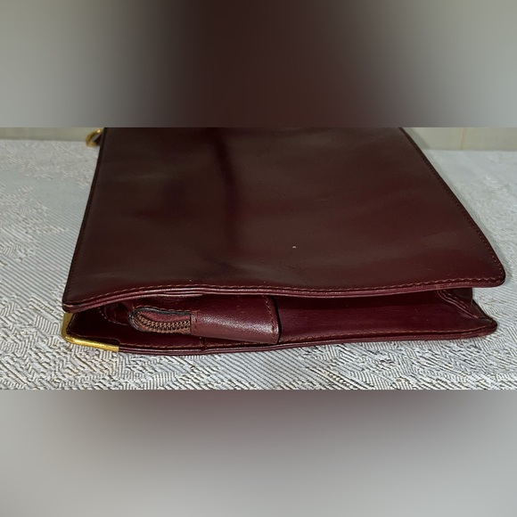Vintage Cartier Leather Bordeaux Burgundy Clutch Wristlet - Picture 10 of 14